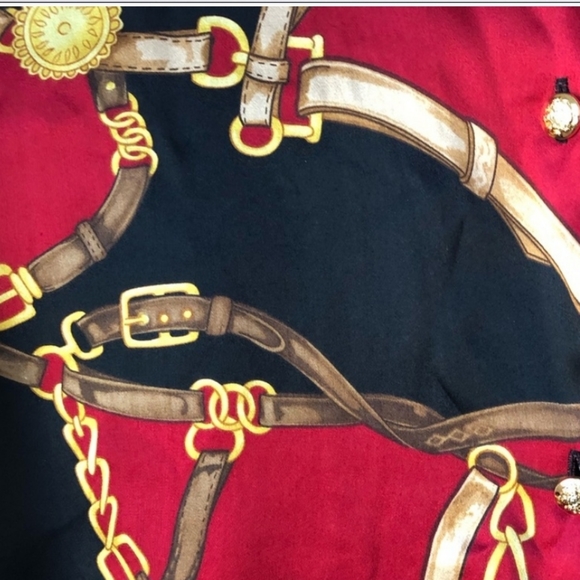 Lauren by Ralph Lauren Petite Vintage silk riding top size Small petite - Picture 4 of 6